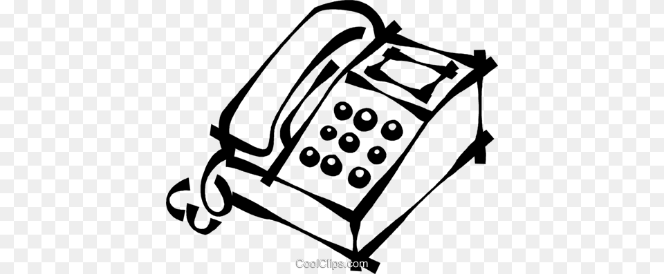 Office Telephone Royalty Vector Clip Art Illustration, Electronics, Phone, Dial Telephone Free Png Download