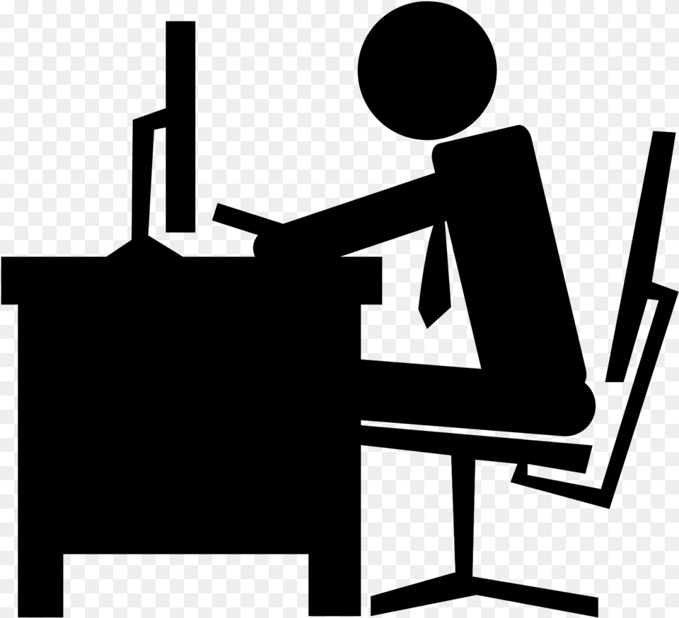 Office Vector Workers Working Test Your Posture Infographic, Gray Free Png