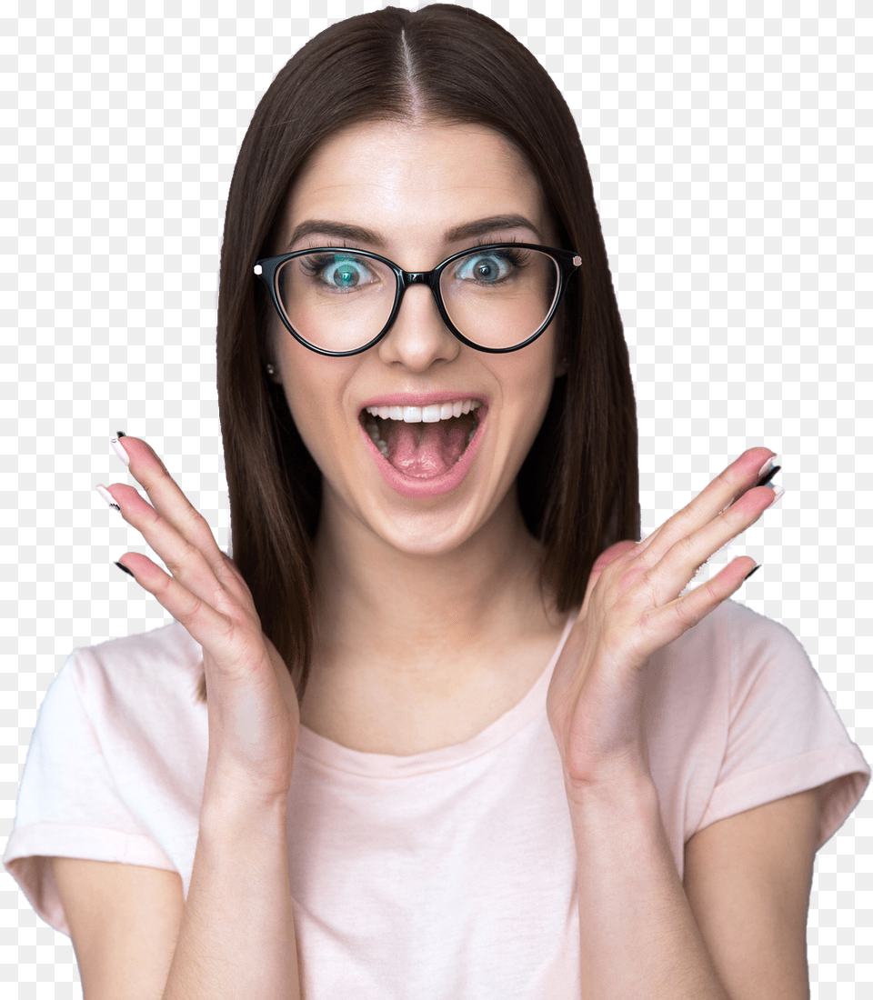 Office Woman, Surprised, Person, Face, Head Png Image