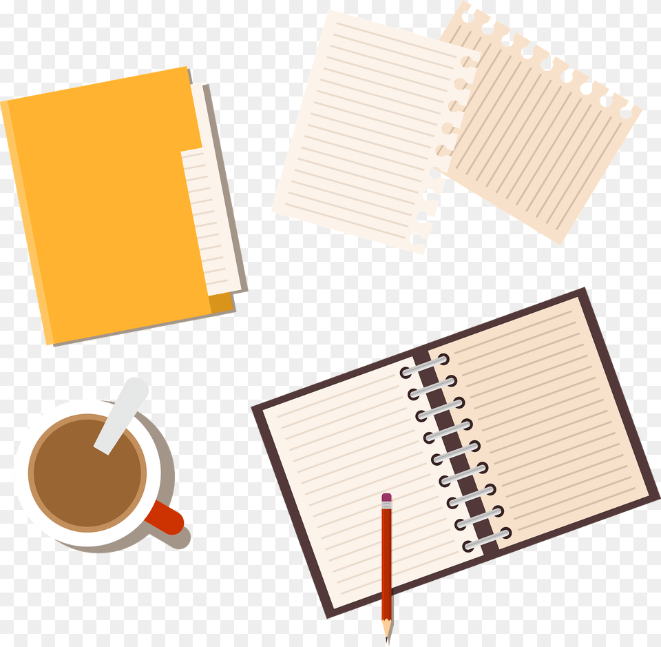 Office Work Clipart, Page, Text, Diary, Cup Free Transparent Png