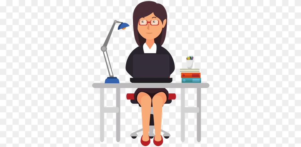 Office Worker 0shares Person, Sitting, Face, Head, Reading Png Image