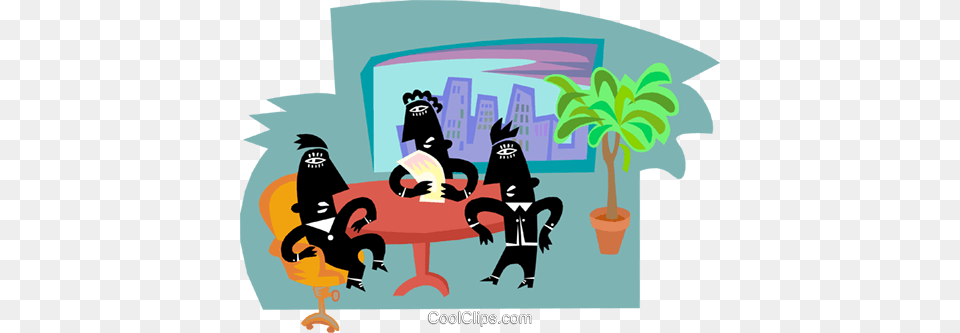 Office Workers Discussing Business Royalty Vector Vendor, Person, Plant, Tree, Potted Plant Free Png