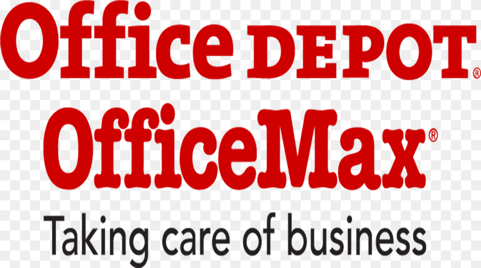 Officemax Office Depot Logo, Text, Scoreboard Free Png