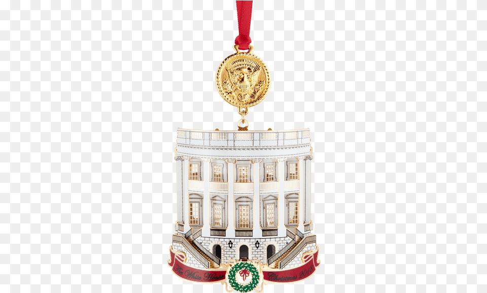 Official 2018 White House Ornament White House Christmas Ornament 2018, Gold, Accessories, Jewelry, Locket Free Transparent Png