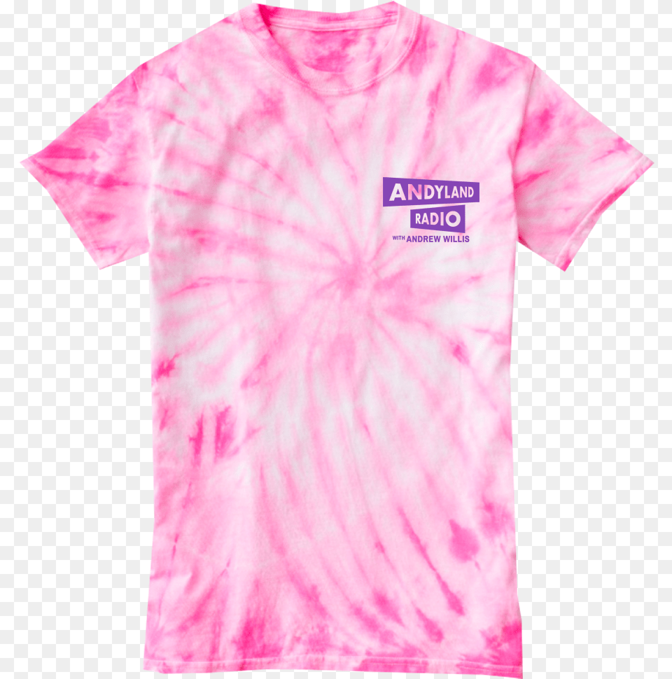 Official Andyland Radio Pink Tie Dye T Shirt, Clothing, T-shirt Free Transparent Png