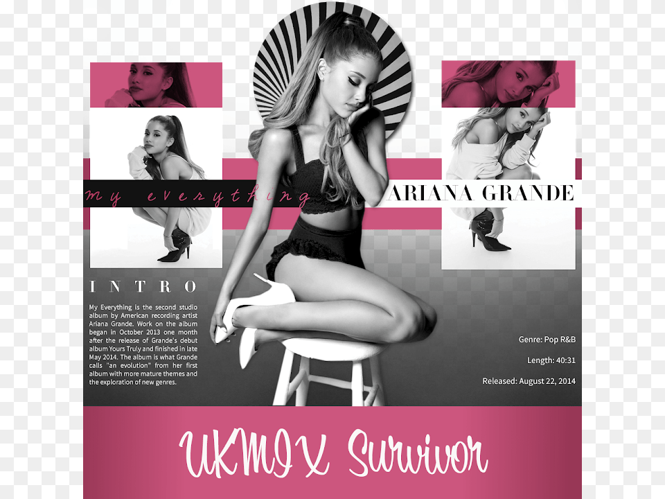 Official Ariana Grande 2016 A3 Calendar, Advertisement, Poster, Adult, Person Png Image