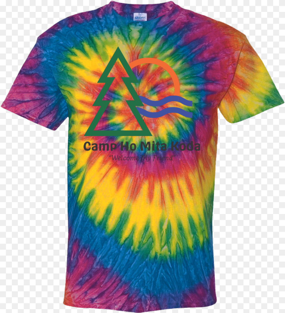 Official Camp Tie Dye T Shirt Youth Tie Dye Shirt, Clothing, T-shirt, Person, Beachwear Png