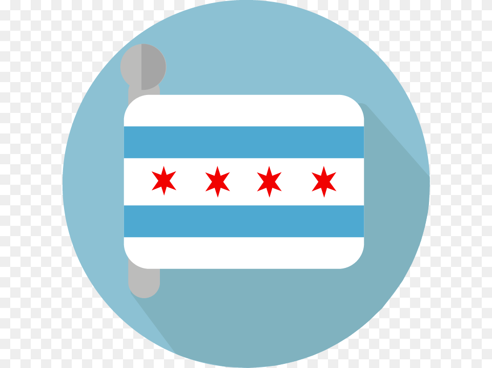 Official Chicago Flag Chicago Flag Icon, Sticker, Logo, First Aid, Symbol Free Transparent Png