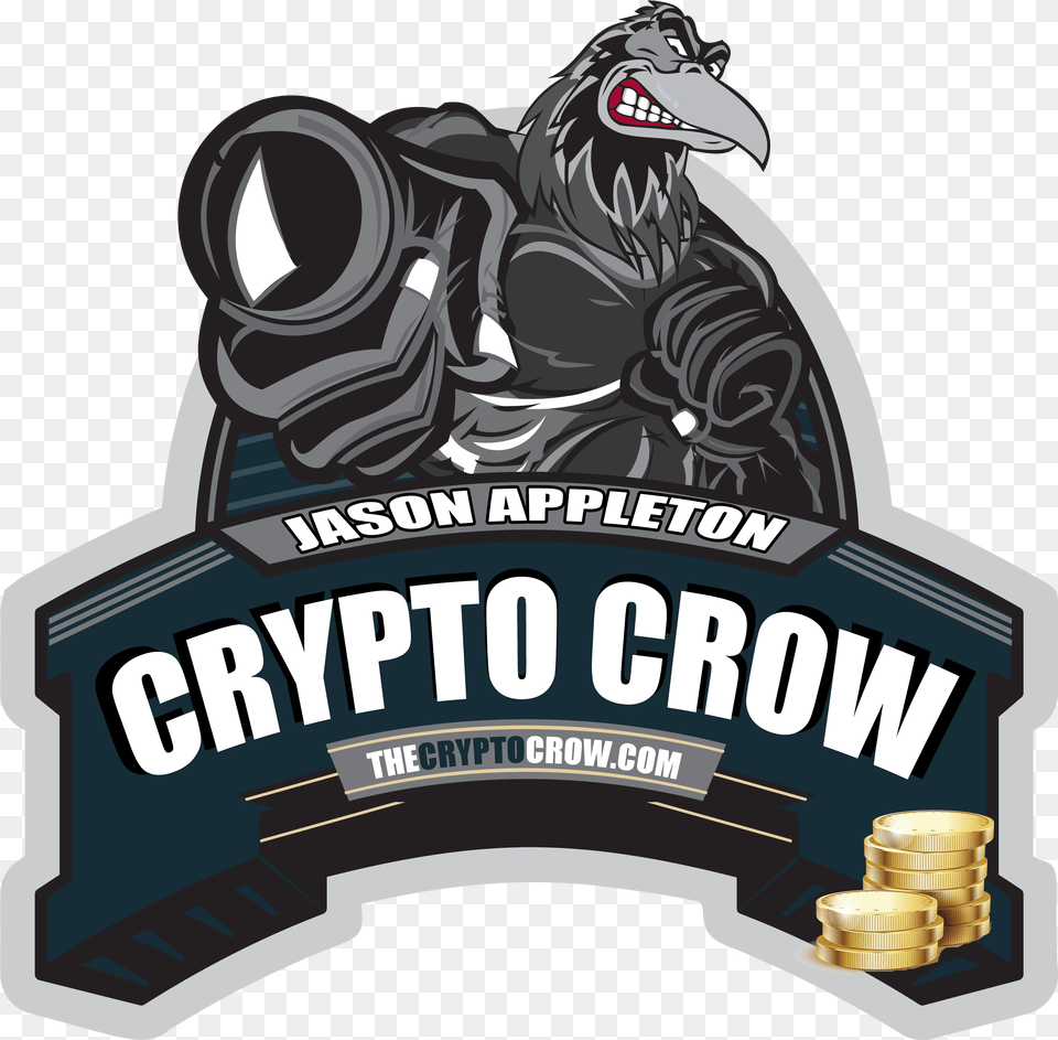 Official Crypto Crow Logo Merch Crypto Crow Logo, Animal, Bird, Vulture, Badge Free Png Download