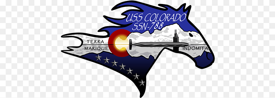 Official Description Of Ship39s Crest Uss Colorado Submarine Free Transparent Png