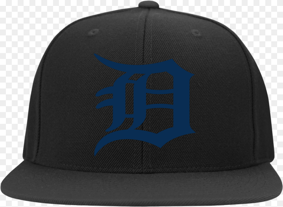 Official Detroit Tigers Classic D Logo Yupoong Flat Bill Twill Flexfit Cap Baseball Cap, Baseball Cap, Clothing, Hat Free Png