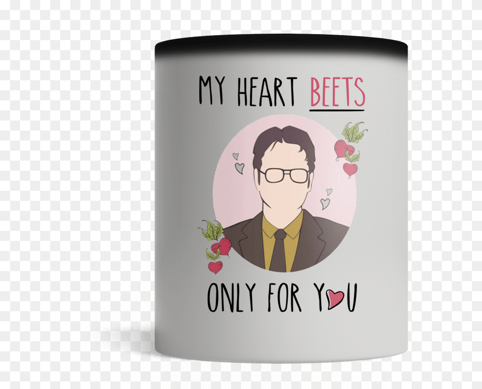 Official Dwight Schrute My Heart Beets Only For You Mug My Heart Beets Only For You, Adult, Person, Man, Male Png Image