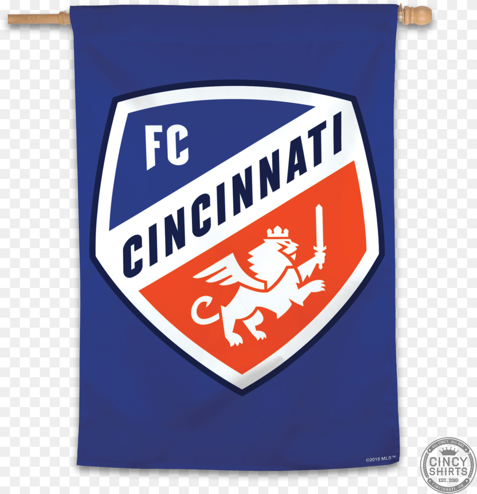 Official Fc Cincinnati Vertical Flag Emblem, Symbol, Text, Logo Png