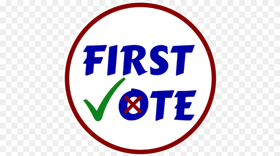 Official First Vote Logo Circle, Symbol, Disk, Text, Sign Png Image