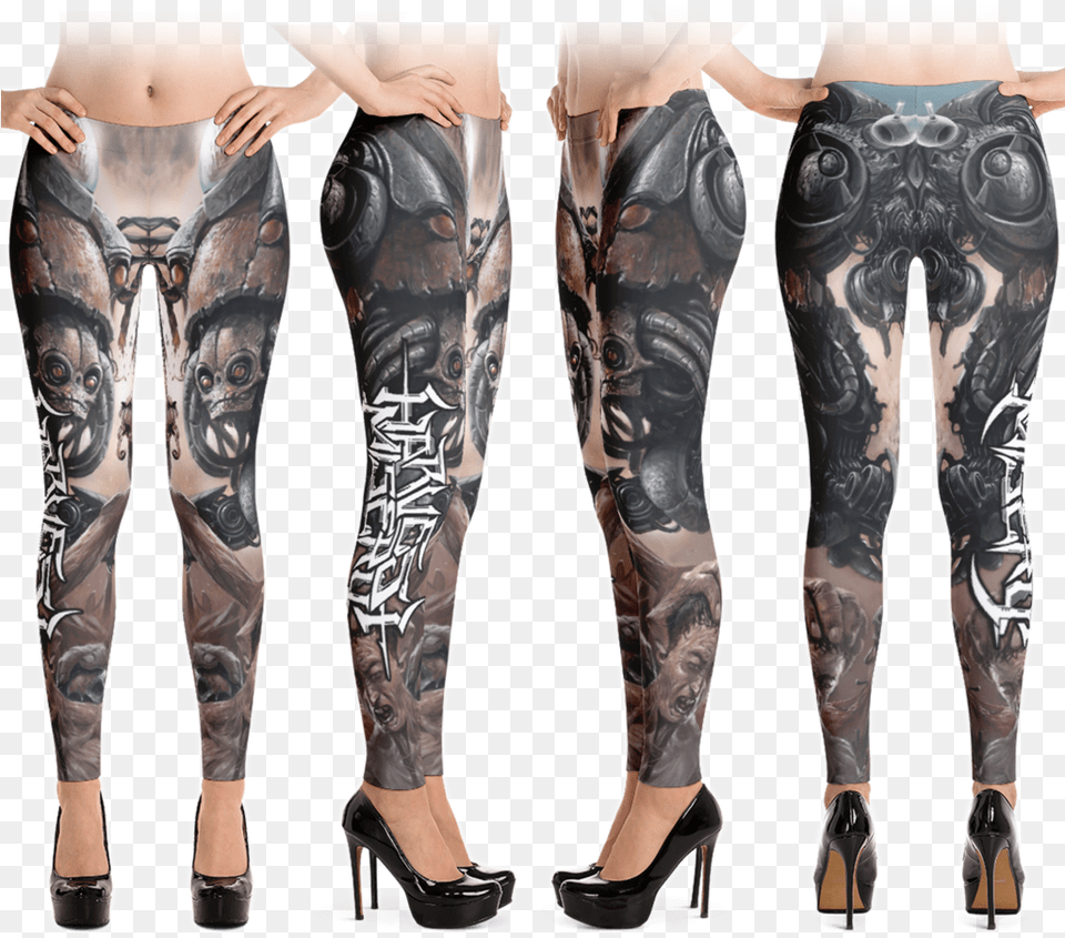 Official Harvest Misery Leggings Vulvodynia Finis Omnium Ignorantiam Shirt, Clothing, Tights, Tattoo, Skin Png Image
