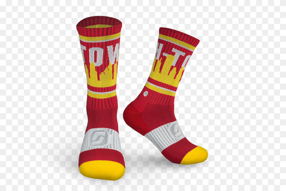 Official Houston Skyline Socks For Rockets Fans, Clothing, Hosiery, Sock Png