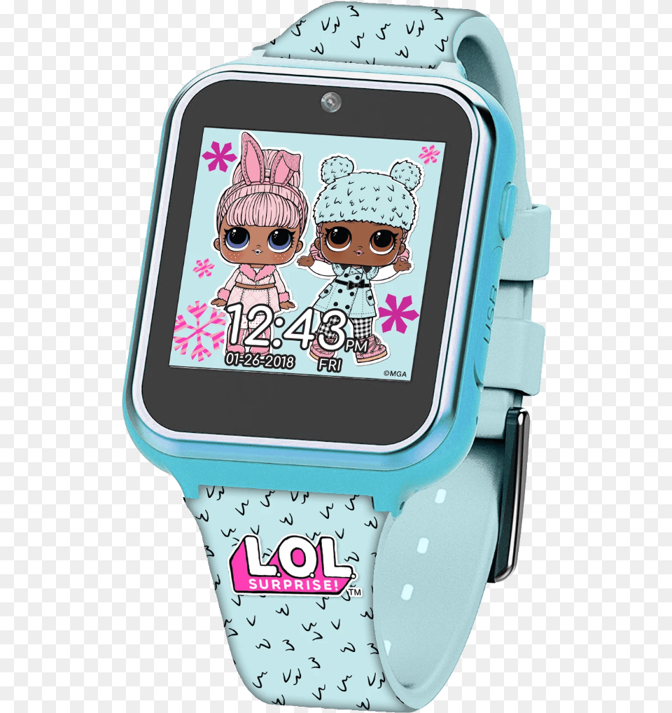 Official L O L Surprise Kidquots Touch Screen Smart Analog Watch, Wristwatch, Arm, Body Part, Person Free Transparent Png