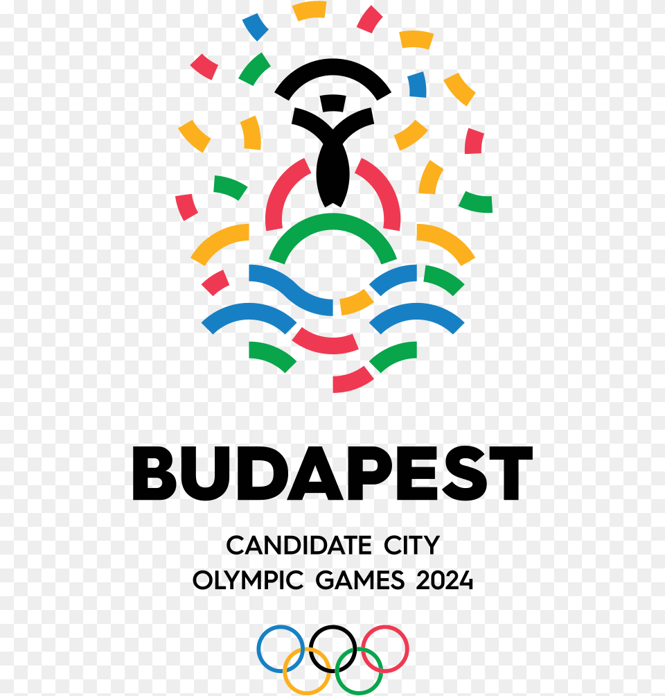 Official Logo Of Budapest 2024 Summer Olympics Olympic Games Logo 2024, Light, Confetti, Paper, Dynamite Free Png