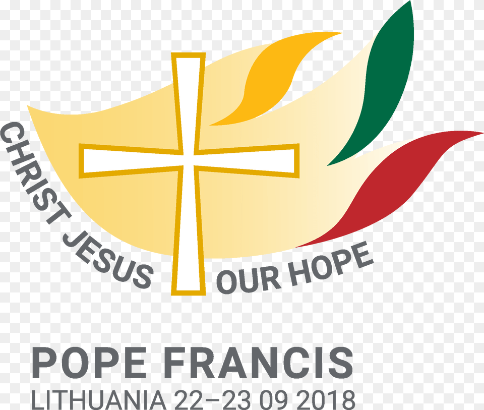 Official Logo Of Pope Francis39 Apostolic Journey To Kristus Jezus Musu Viltis Logo, Advertisement, Poster, Symbol Png Image