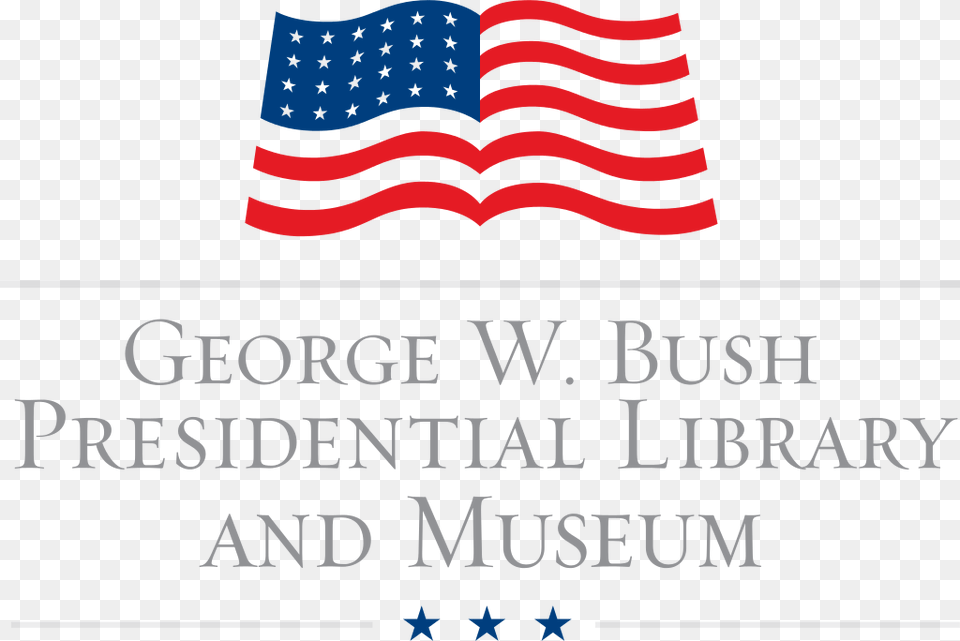 Official Logo Of The George W Bush Presidential Library, American Flag, Flag Png