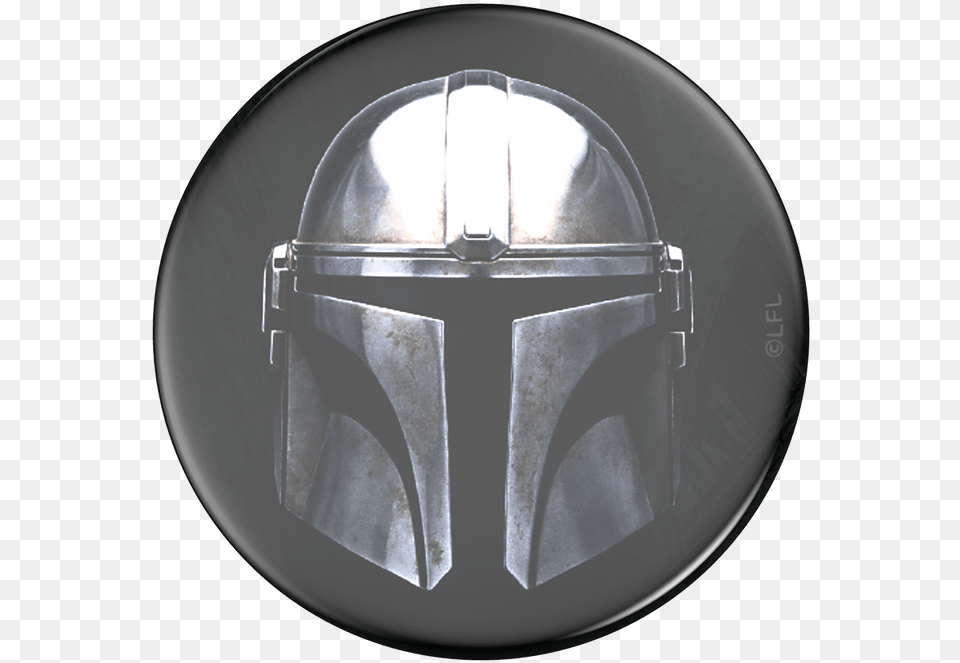 Official Mandalorian Popsockets Are Now Available Baby Yoda Pop Socket, Helmet, Plate, Armor Png Image