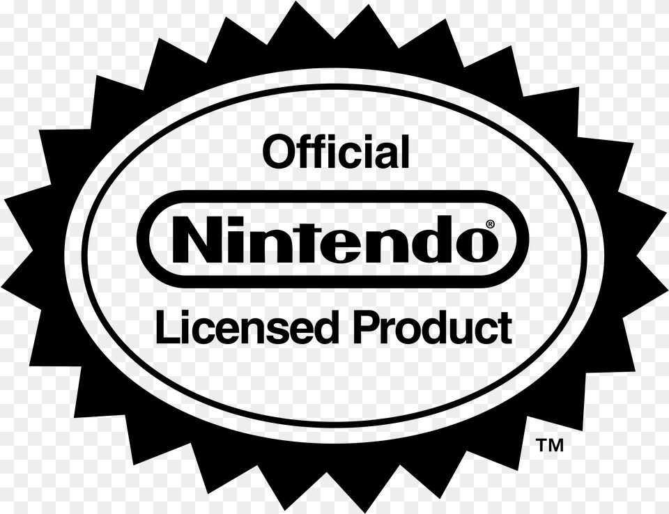 Official Nintendo Seal, Gray Free Png