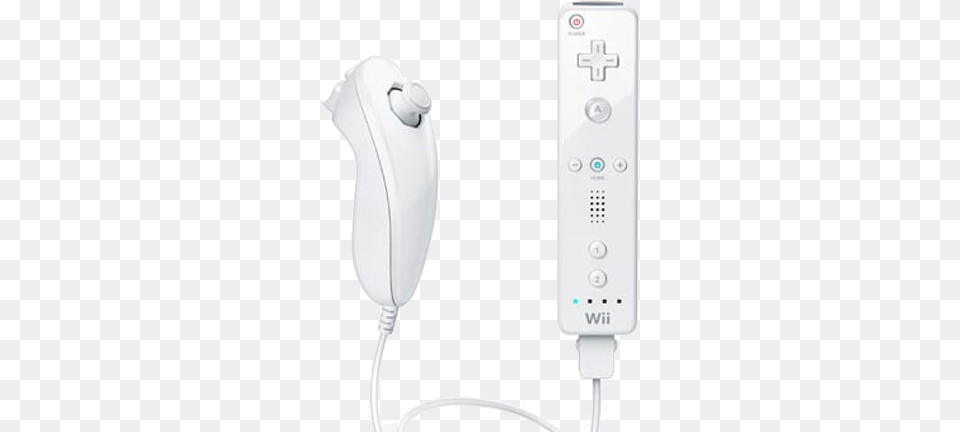 Official Nintendo Wii Remote And Nunchuck Pack Wii Controller Nunchuck, Electronics, Remote Control, Appliance, Blow Dryer Png Image