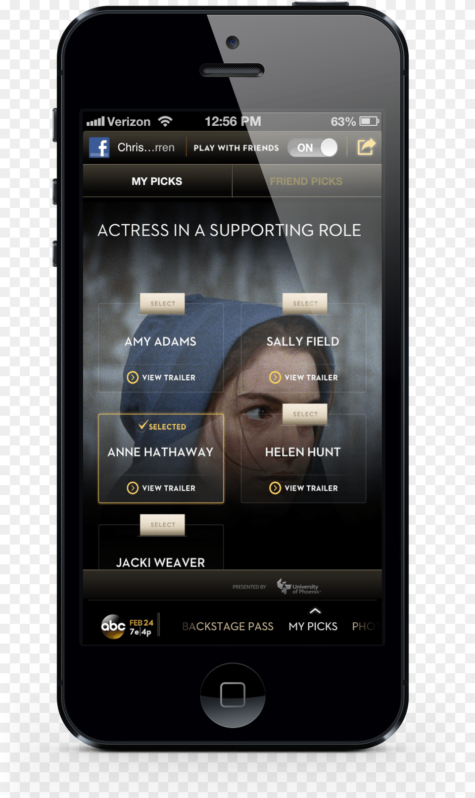 Official Oscar App Adds Android Facebook Ballots Technology Applications, Electronics, Mobile Phone, Phone, Person Png
