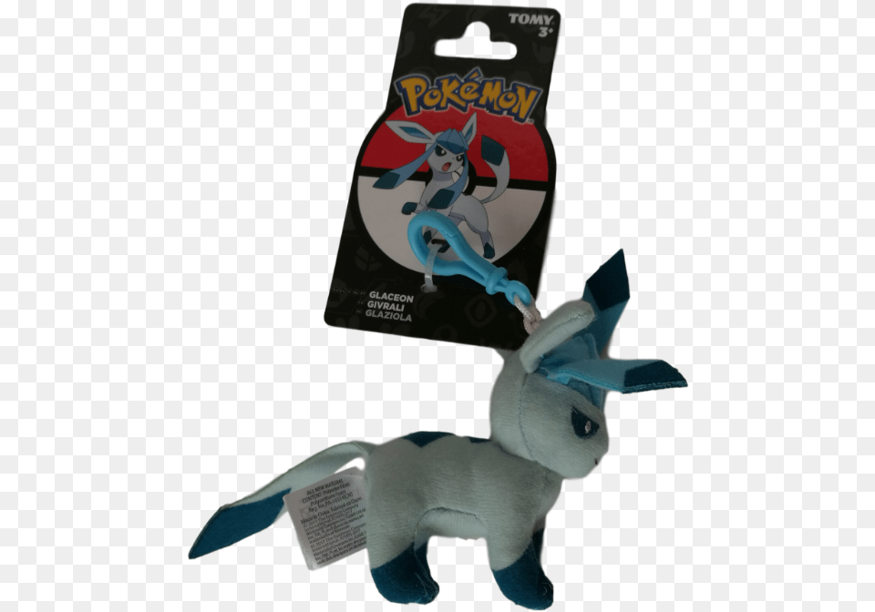 Official Pokemon Eeveelution Clip Glaceon Burro, Plush, Toy Free Png Download
