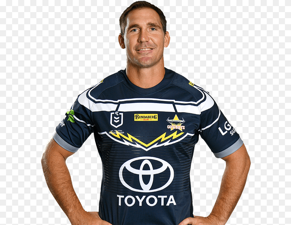 Official Profile Of Scott North Queensland Cowboys Jersey 2018, Adult, Shirt, Person, Man Free Png