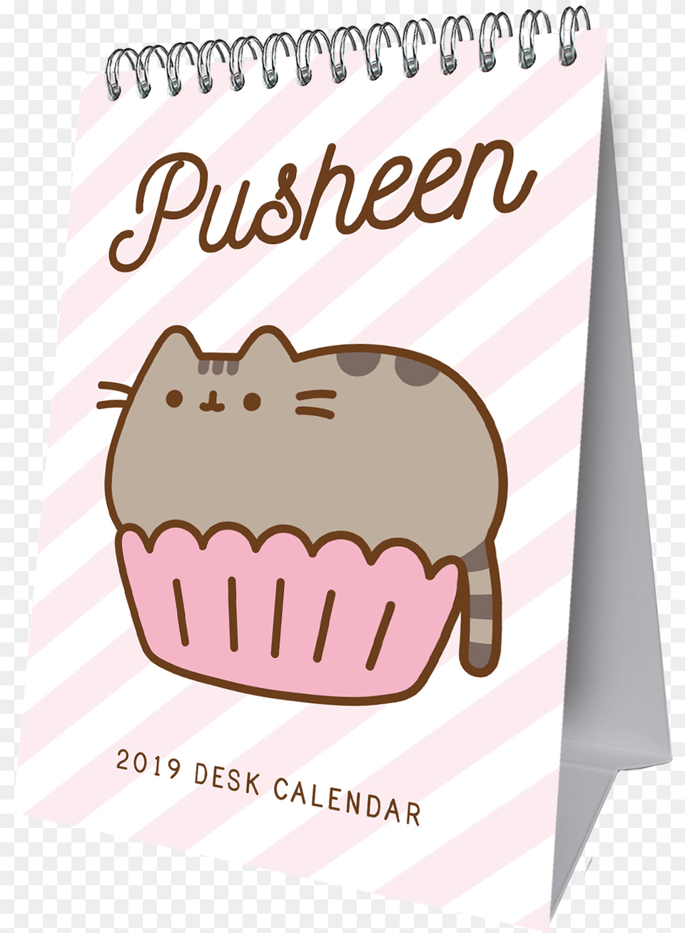Official Pusheen Slim 2019 Desk Easel Calendar Pusheen Calendar Mini, Advertisement, Cake, Cream, Cupcake Free Png