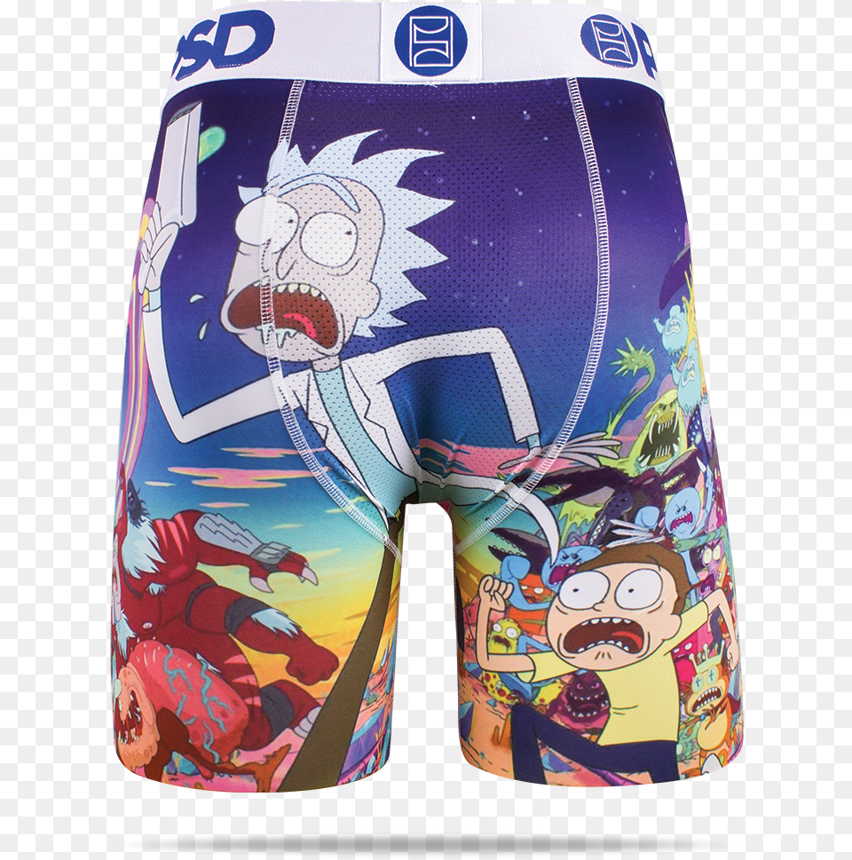 Official Rick And Morty Mashup Men S Boxer Briefs, Clothing, Swimming Trunks, Baby, Person Png