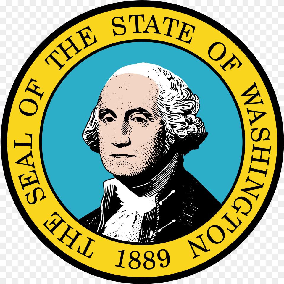 Official Seal Of Washington Great Seal Of Washington, Badge, Logo, Symbol, Adult Png