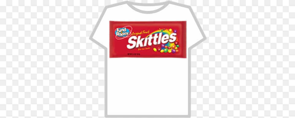 Official Skittles T Shirt Taste The Rainbow Roblox T Shirt Roja Roblox, Clothing, T-shirt, Food, Sweets Free Transparent Png