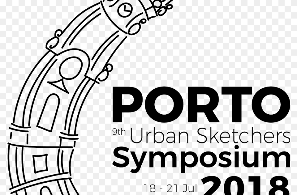 Official Symposium Logo And Big Turnout Of Symposium Porto Urban Sketchers Symposium, Gray Free Png