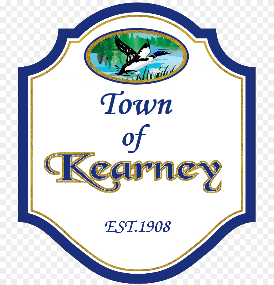Official Town Of Kearney Shield Logo Transparent Town Of Kearney, Alcohol, Beer, Beverage, Lager Free Png