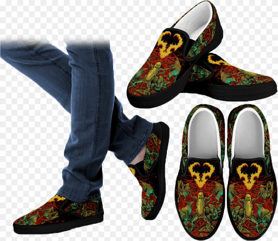 Official Vulvodynia Pickle Rick Slip Ons Depeche Mode Shoes, Clothing, Footwear, Shoe, Sneaker Free Png