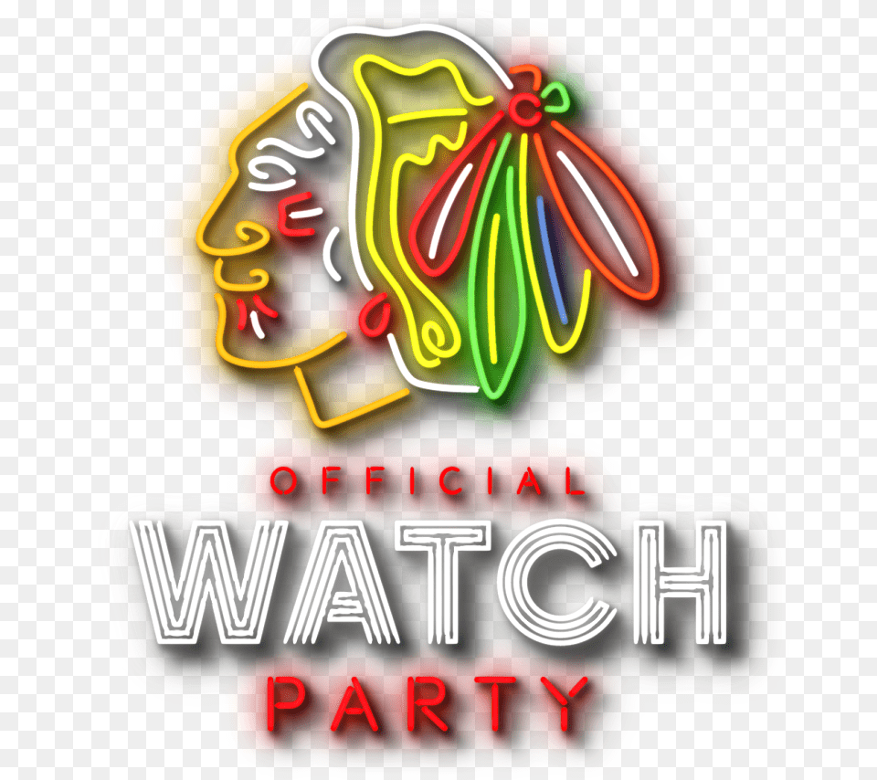 Official Watch Party Watch Party, Light, Neon, Food, Ketchup Free Png