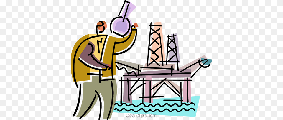 Offshore Drilling Platforms Royalty Vector Clip Art, Architecture, Building, Factory, Arch Free Png