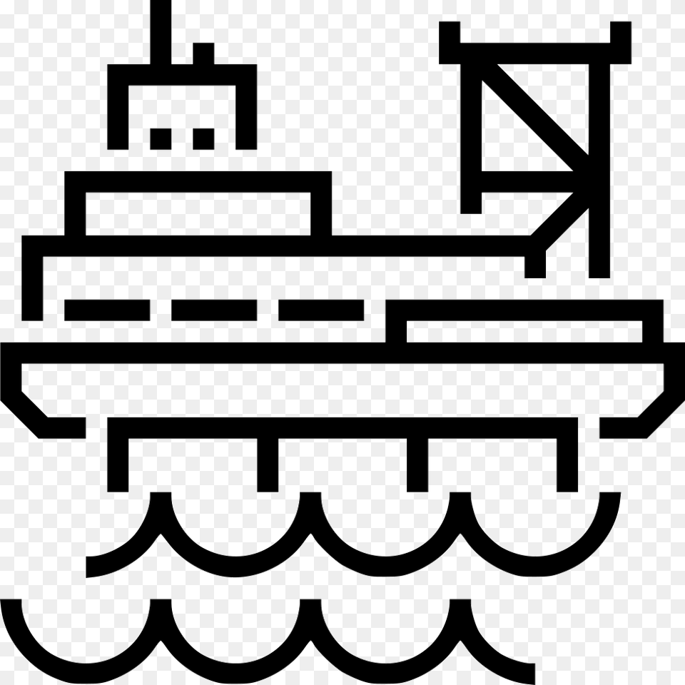 Offshore Oil Platform Oil Platform, Transportation, Vehicle, Yacht, Stencil Free Transparent Png