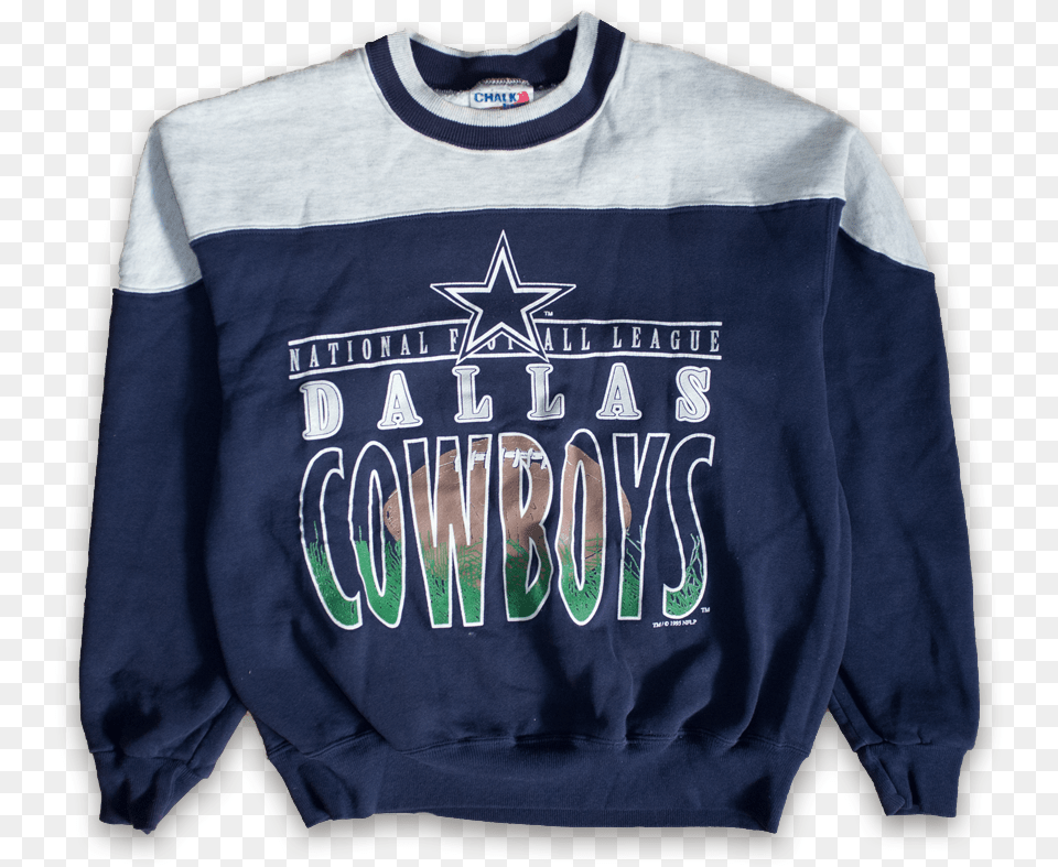 Og Chalkline Dallas Cowboys Sweater Medium Long Sleeved T Shirt, Clothing, Knitwear, Sweatshirt, Hoodie Free Png