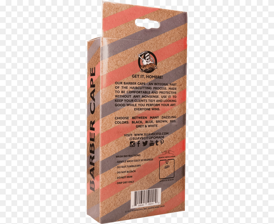 Og Script Barber Cape Chocolate, Box, Cardboard, Carton, Person Png