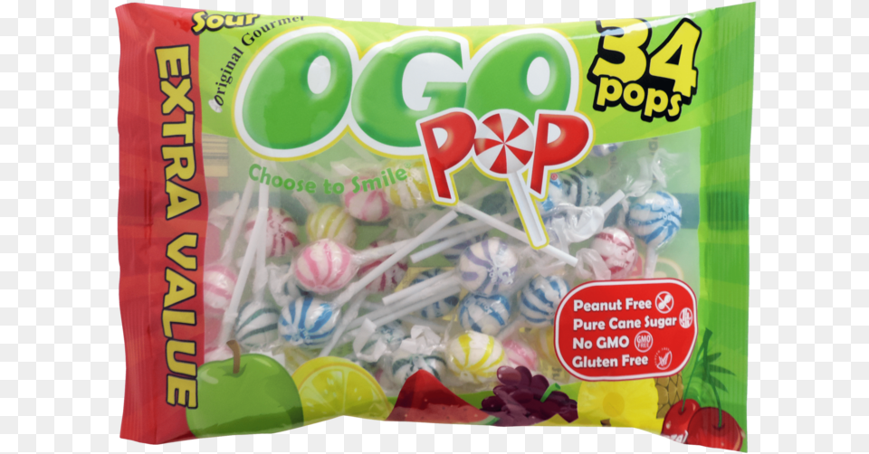 Ogo Sour Lollipops, Candy, Food, Sweets, Lollipop Png Image