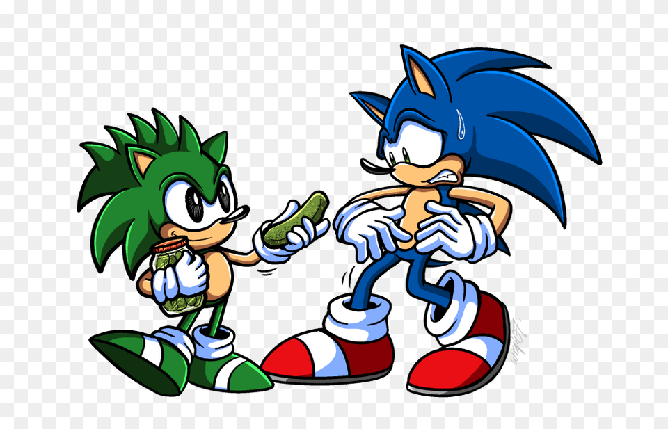 Ogorki Meets Sonic In Sonic Forces Sonicthehedgehog, Book, Comics, Publication, Baby Png Image