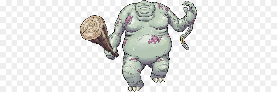 Ogre With Bat And Chain, Baby, Person, Animal, Wildlife Png