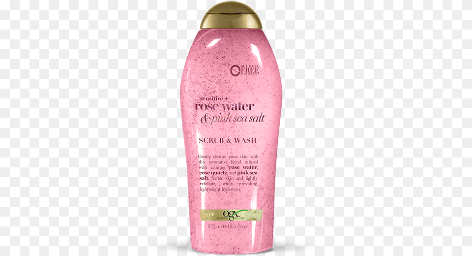 Ogx Pink Sea Salt U0026 Rosewater Gentle Soothing Body Scrub Ogx Body Wash Rose, Bottle, Shampoo, Lotion, Shaker Png
