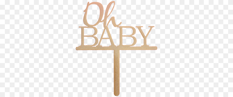 Oh Baby Cake Topper, Cross, Symbol Png Image
