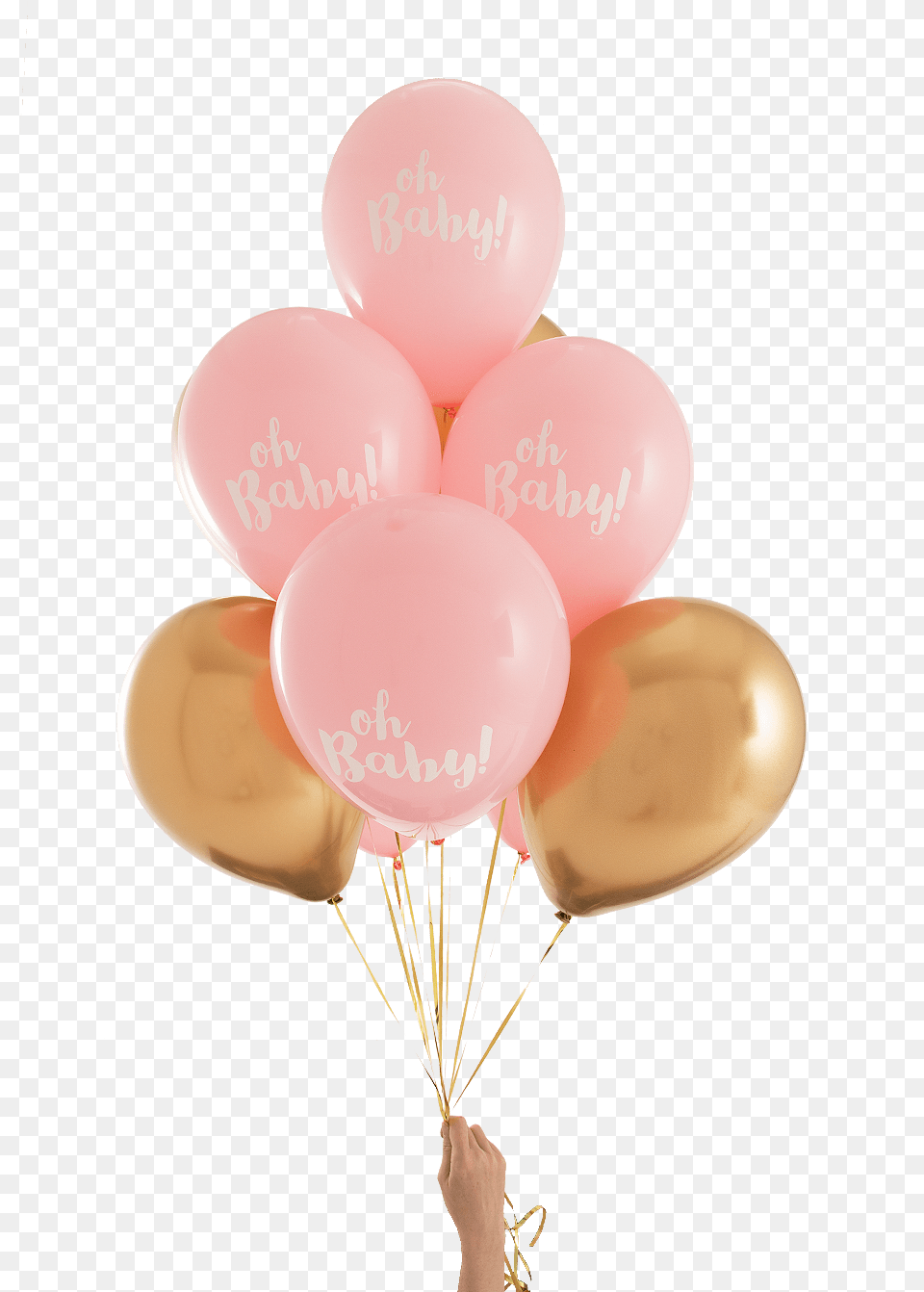 Oh Baby Pink U0026 Gold Party Balloons 14 Balloons Pink And Gold, Balloon Png