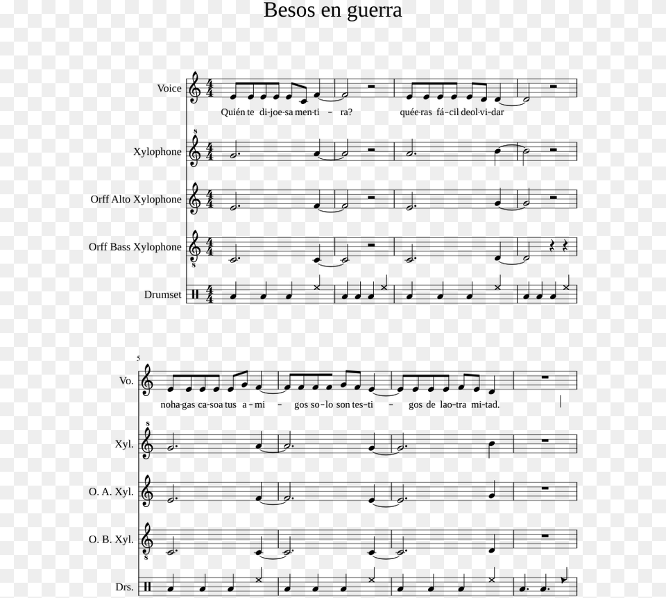Oh Holy Night Trumpet Sheet Music, Gray Free Transparent Png