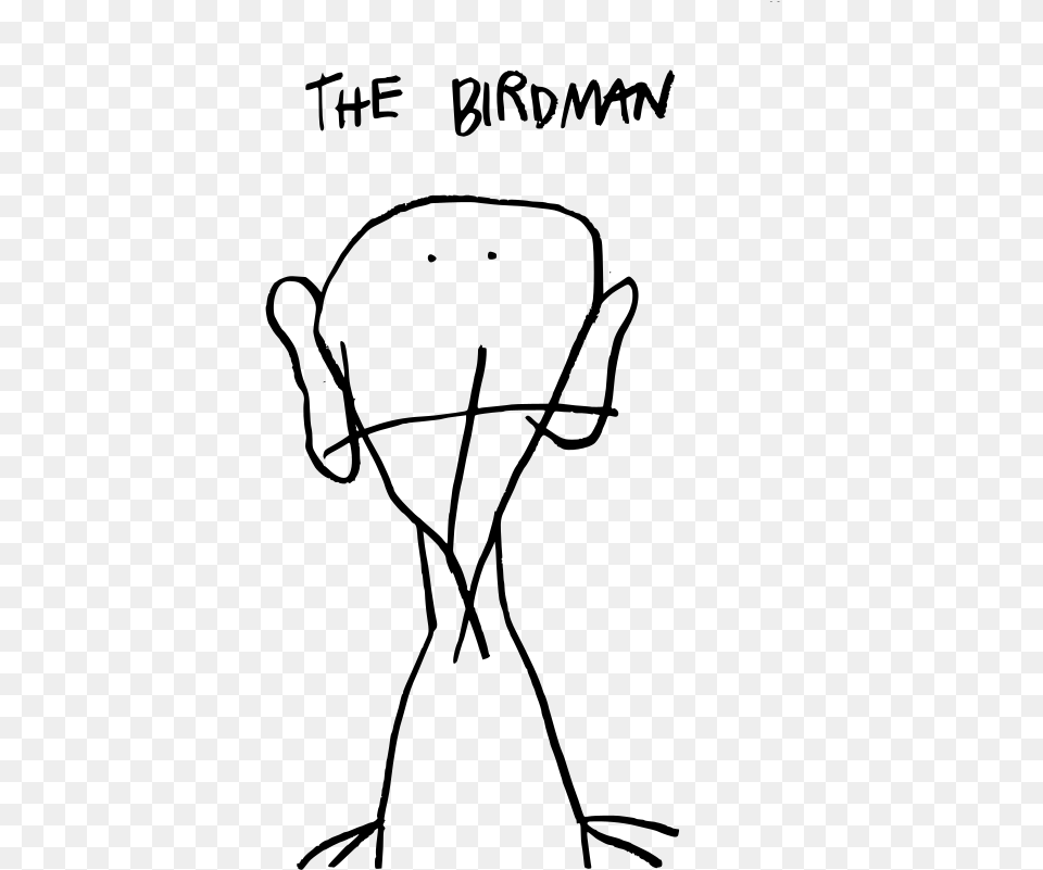 Oh It39s The Birdman Again Sketch, Gray Png Image